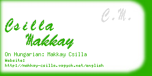 csilla makkay business card